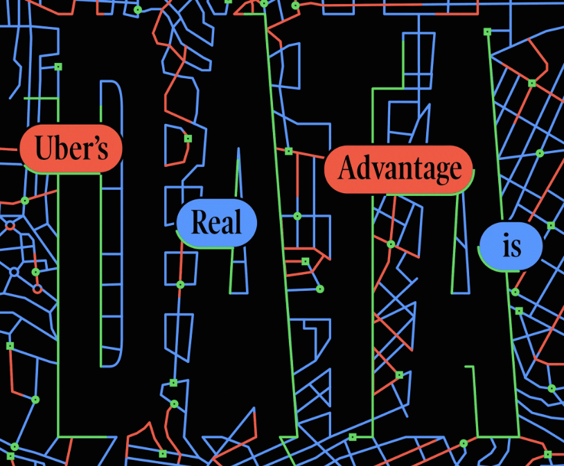 uber's advantage is data, marker